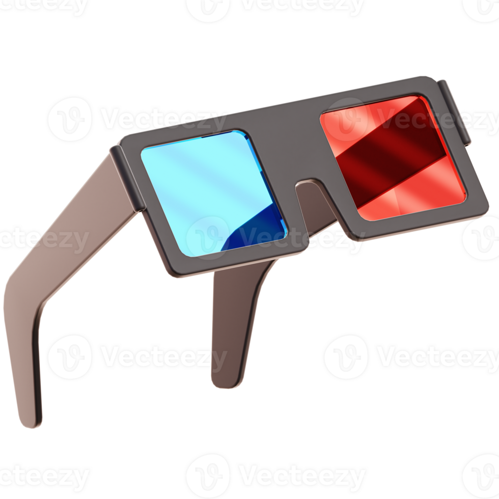 3D Glasses Movie Production device and tools 3D Illustration png