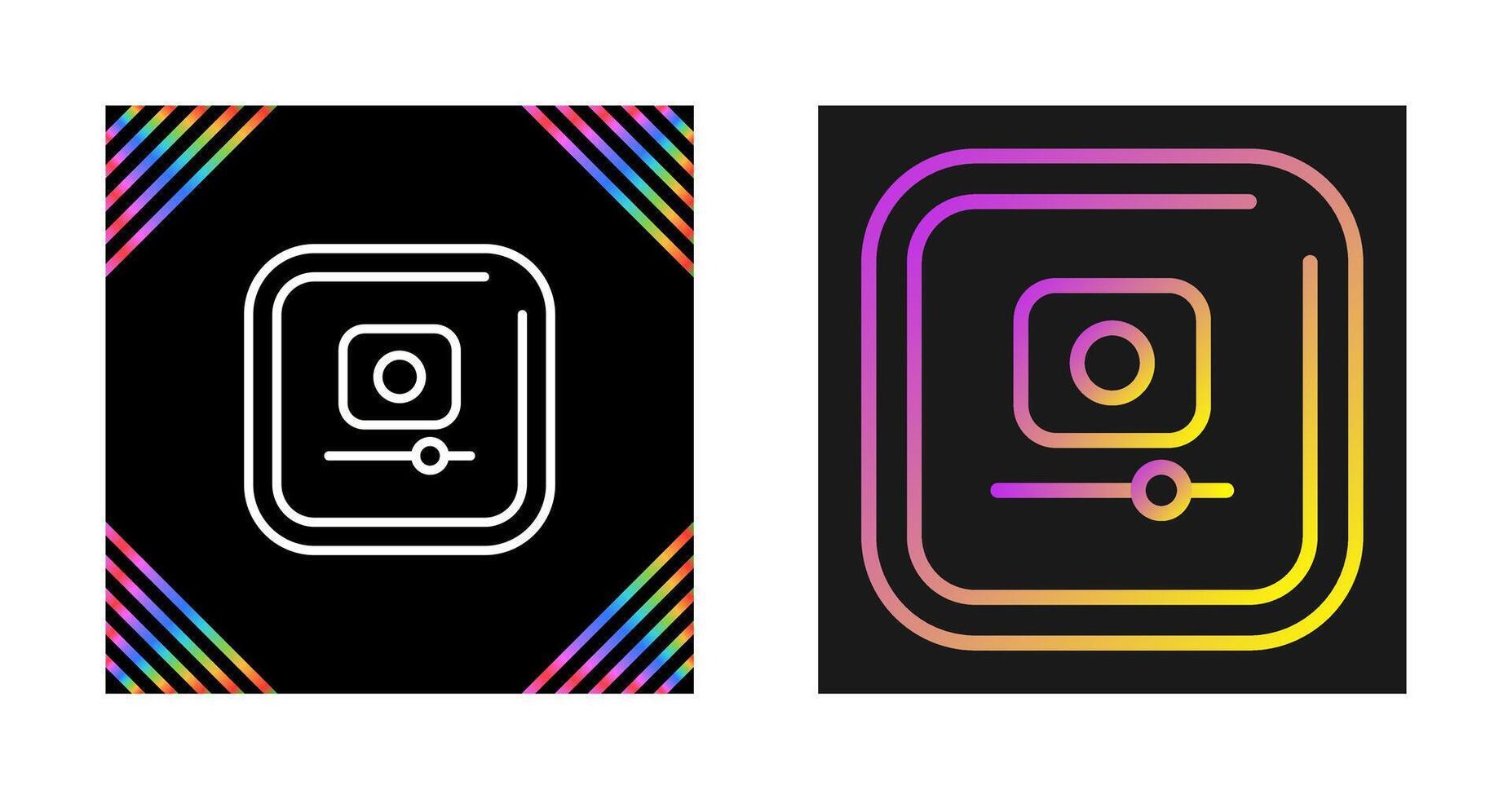 Video Record Square Vector Icon