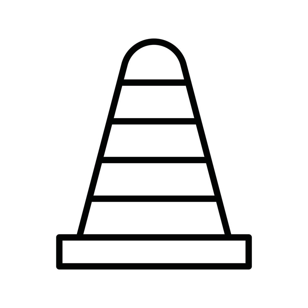 road cone construction tools for building, carpentier, house, manufacture vector
