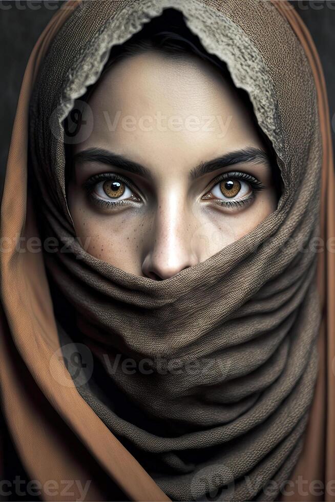 AI generated woman in hijab photo