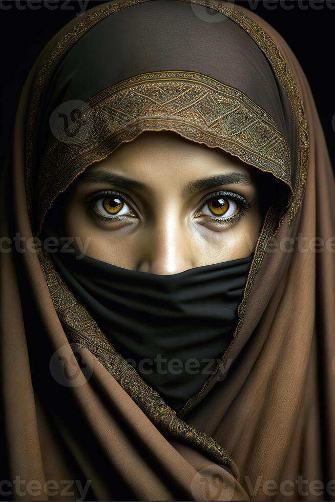 ai generado mujer en hijab foto