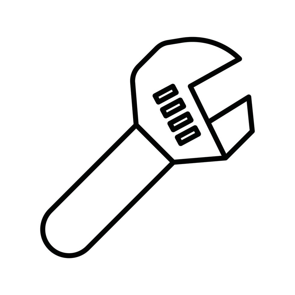 Wrench construction tools for building, carpentier, house, manufacture vector