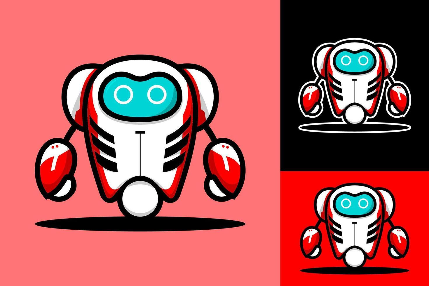 Futuristic Robot Mascot Modern Illustration Logo Design vector