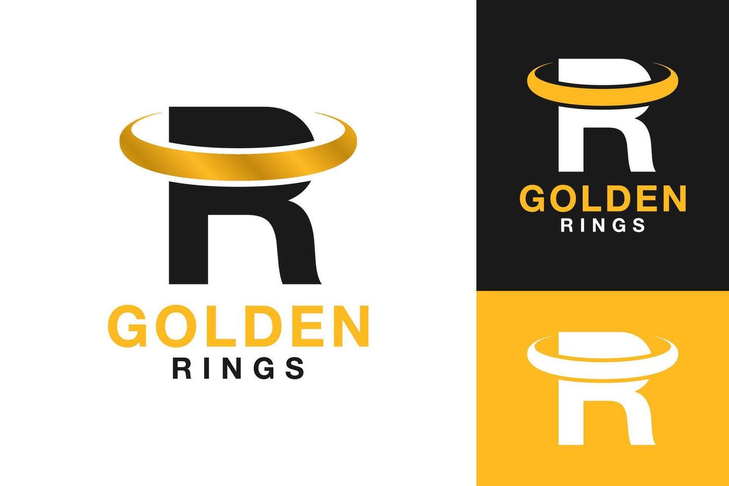 Letter R Ring Jewelry Logo Design vector