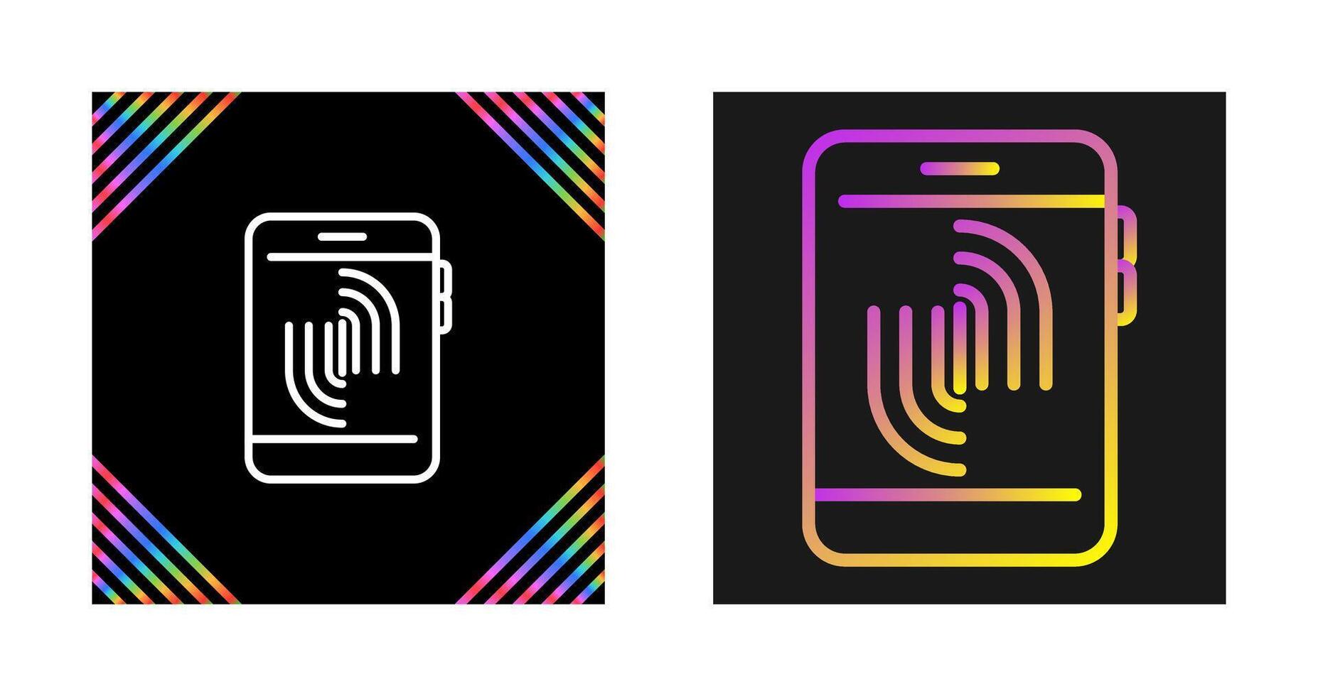 Fingerprint Scanning Vector Icon