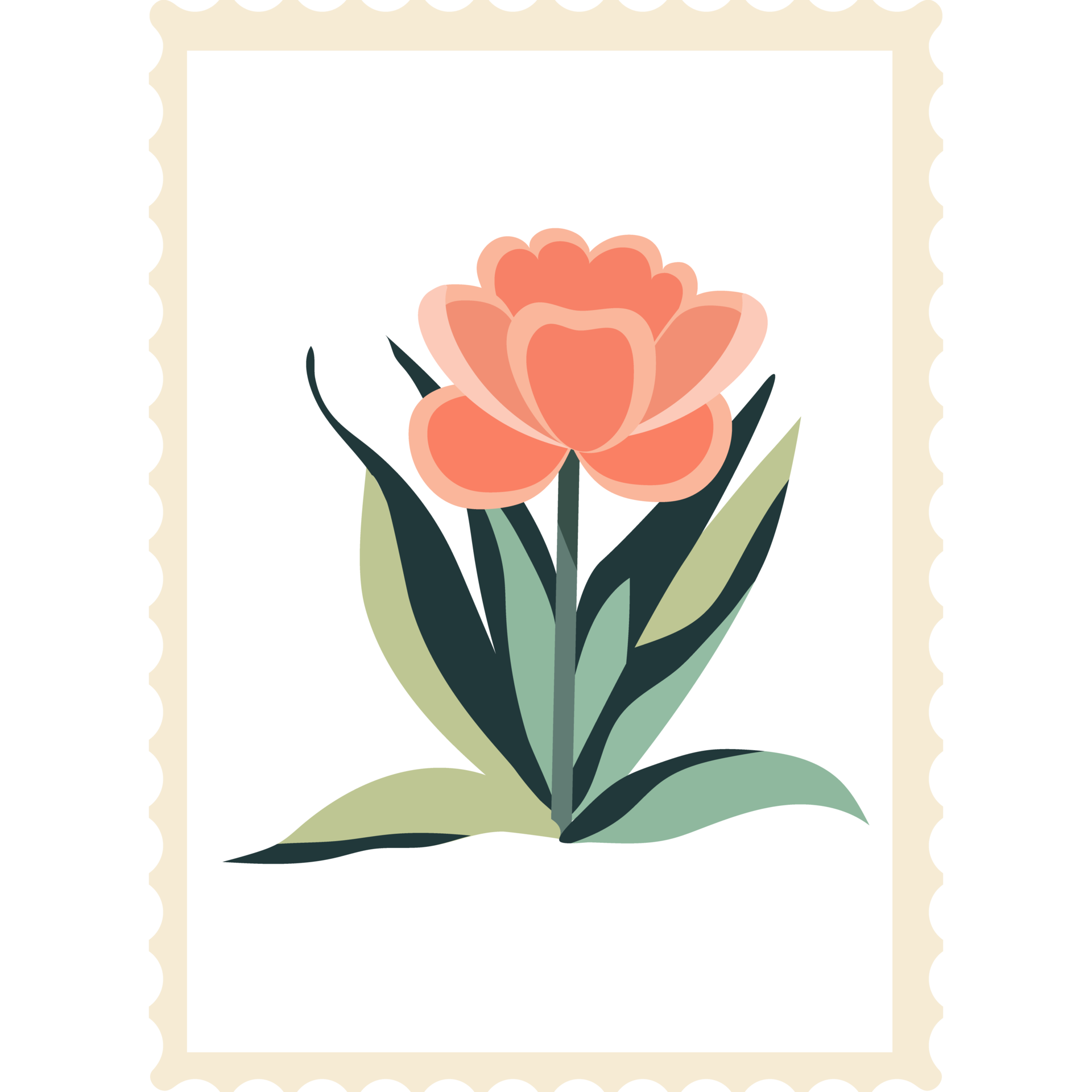 Postage stamps with flowers. 38357226 PNG