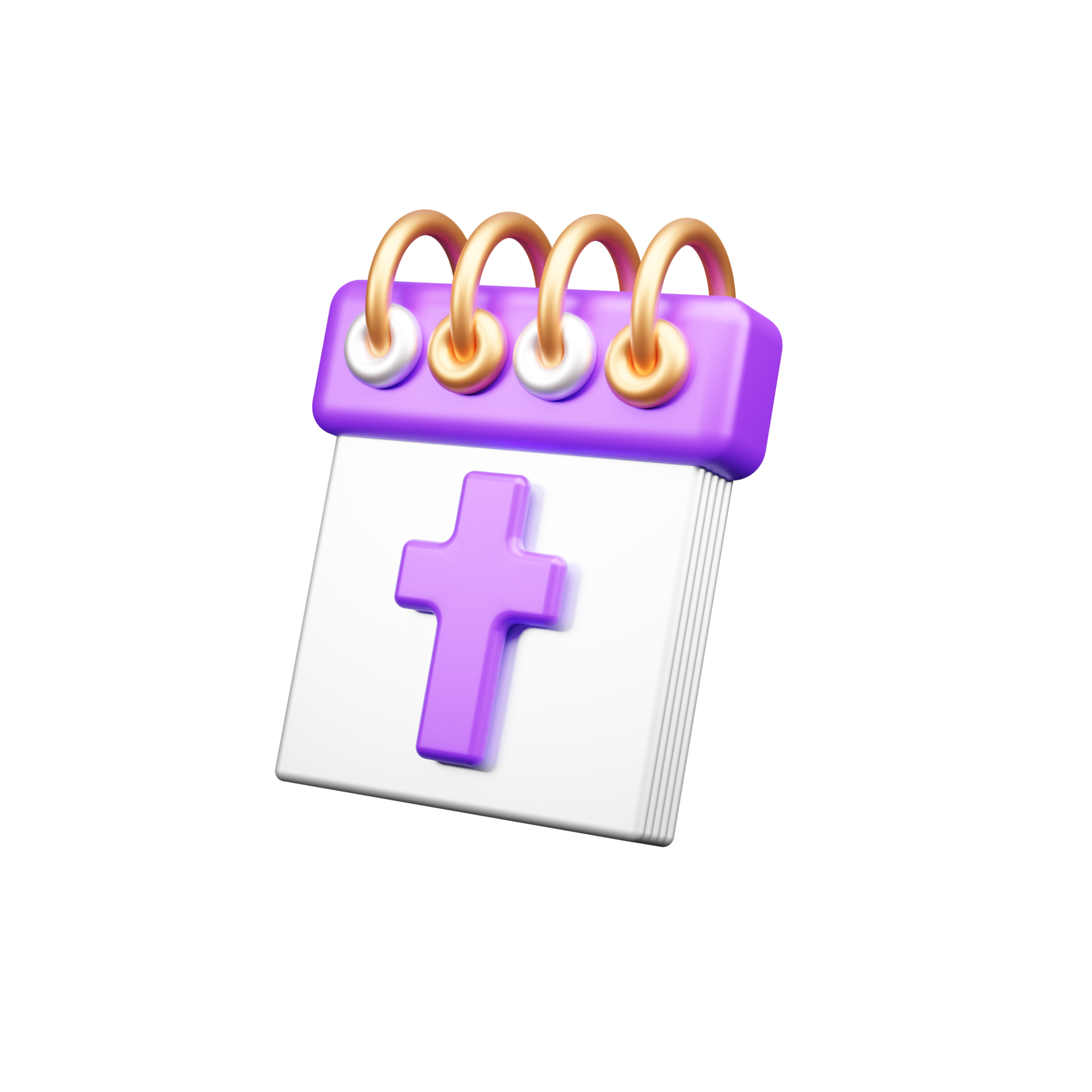 Easter Calendar 3d illustration or Easter calendar month 3d icon