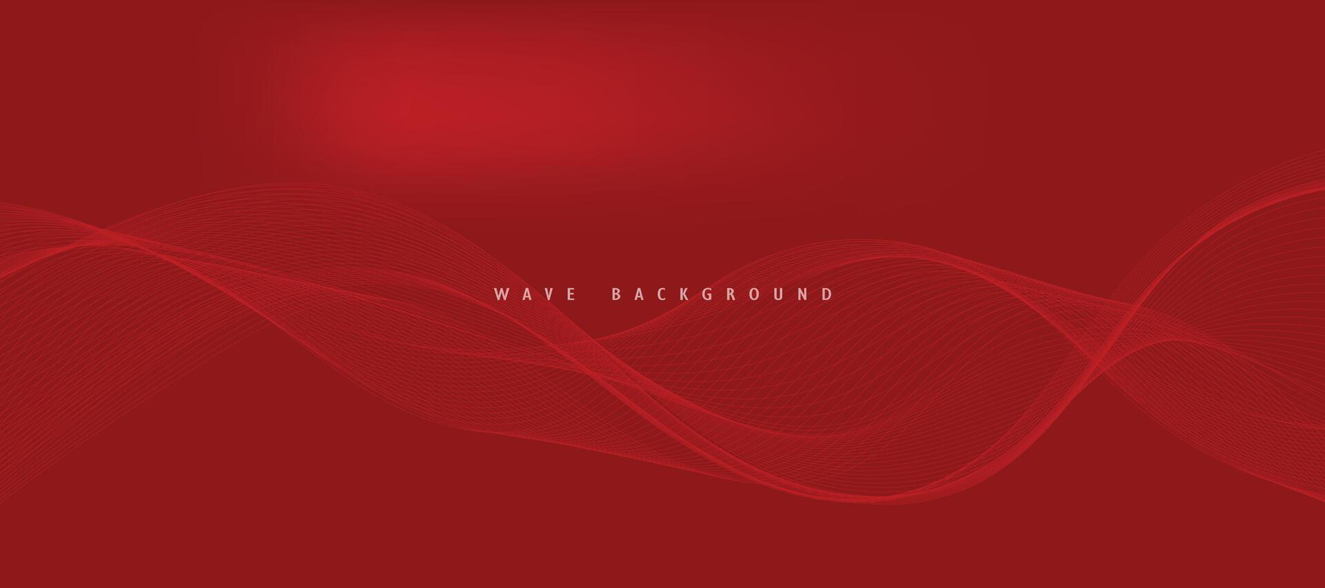 Abstract Gradient Red Background with Waves vector