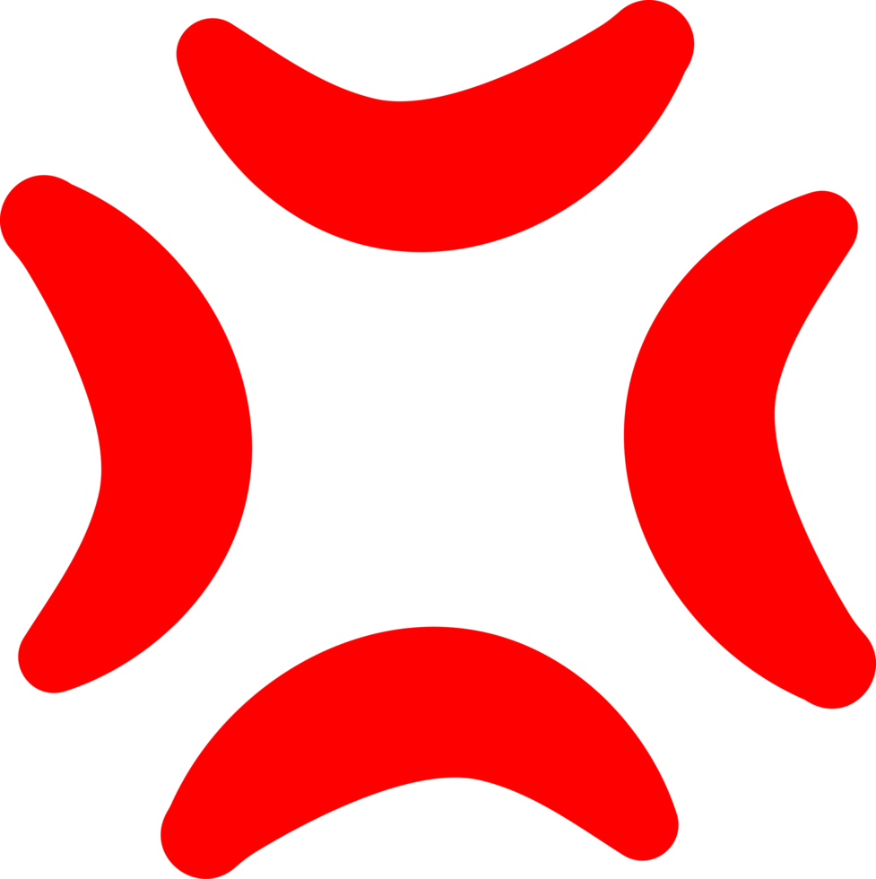 Red anger symbol icon png