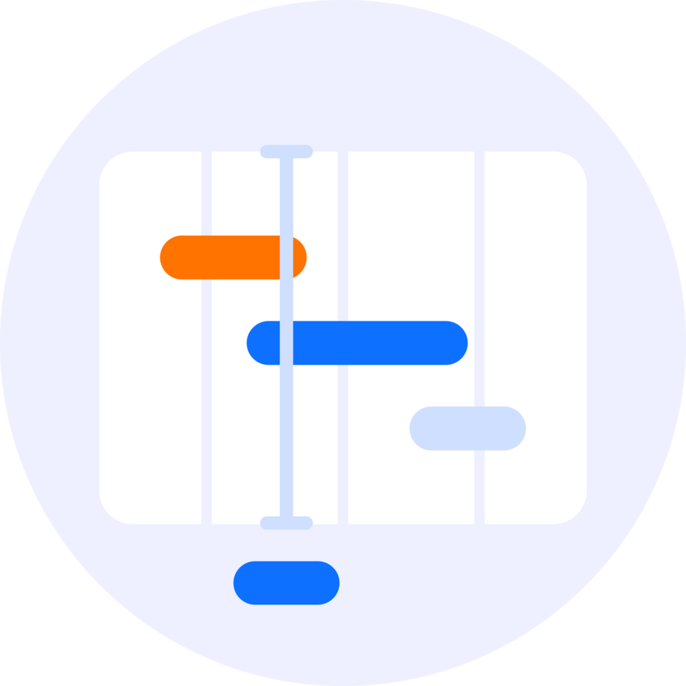 gantt chart management modern icon illustration png