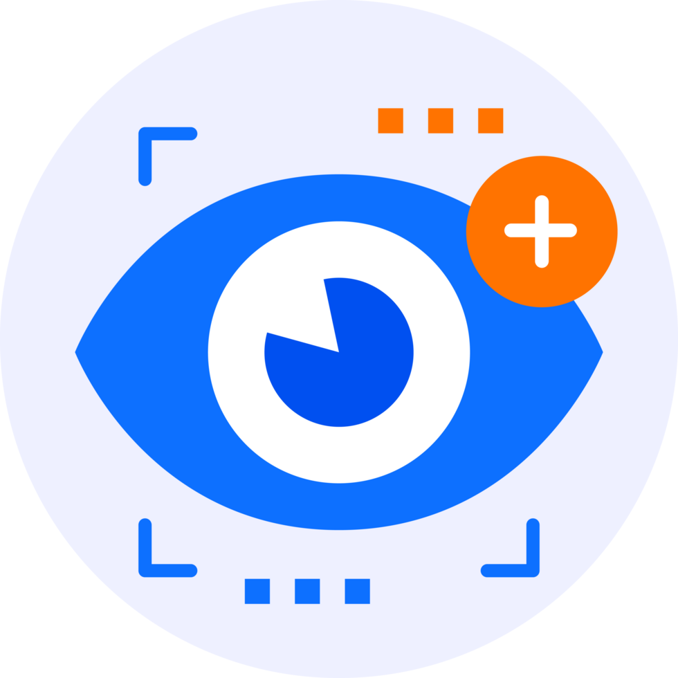 eye view impression reach modern icon illustration png