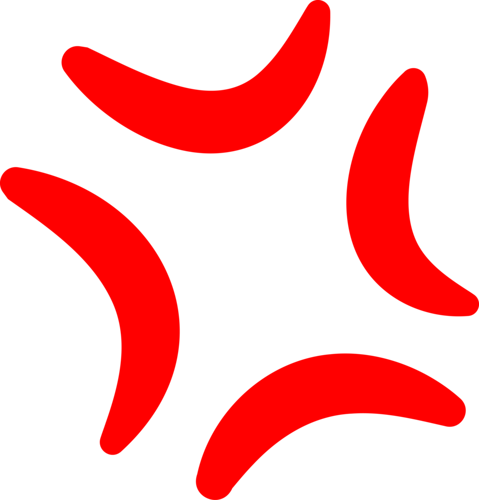 vermelho raiva símbolo ícone png