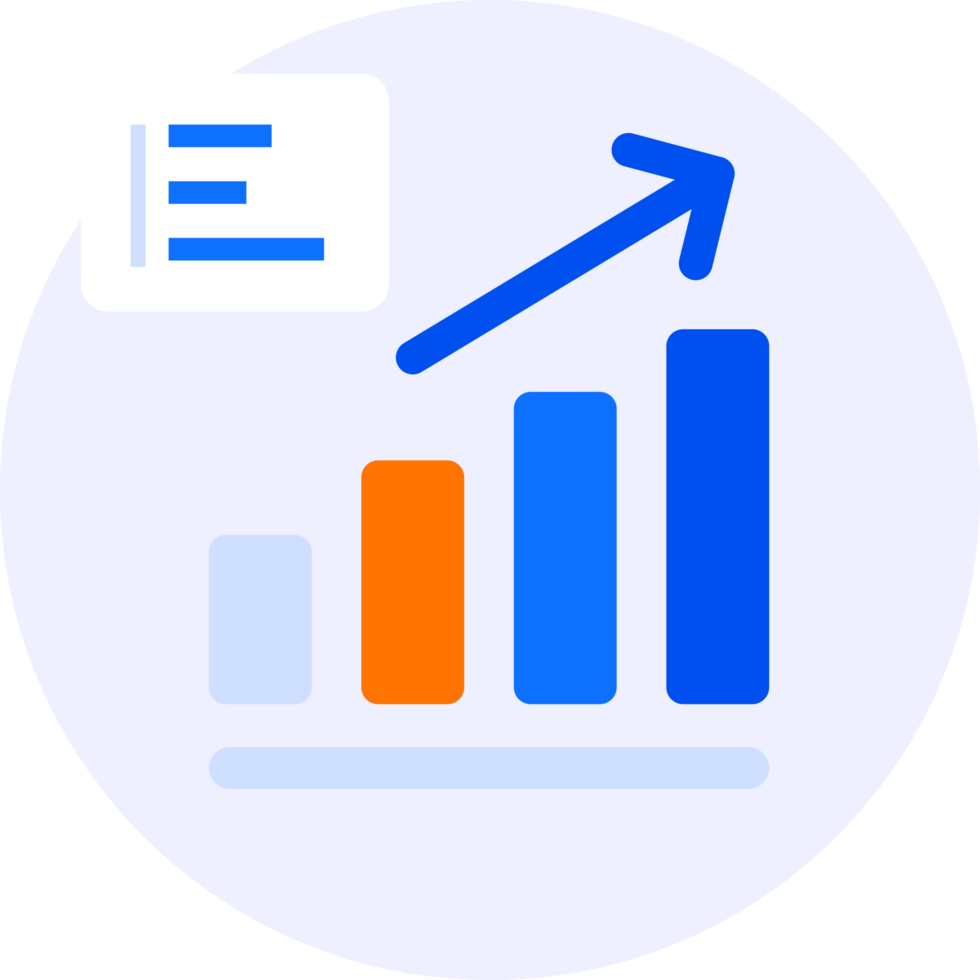 growth graph modern icon illustration png