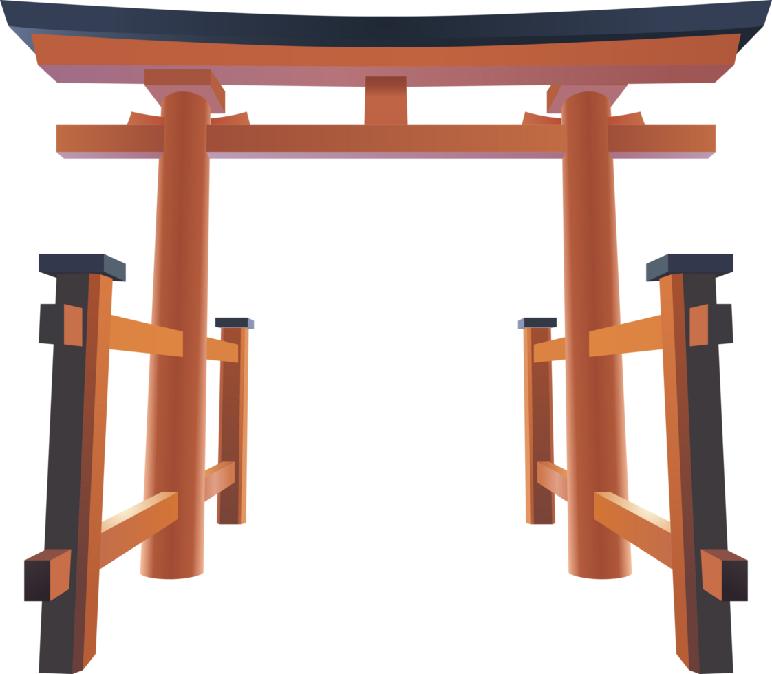 Japón torii frente esquina png