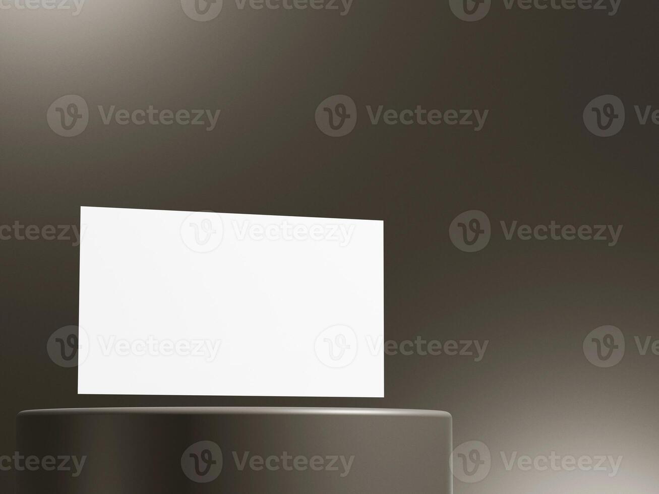 Elegant floating business card logo mockup presentation photo