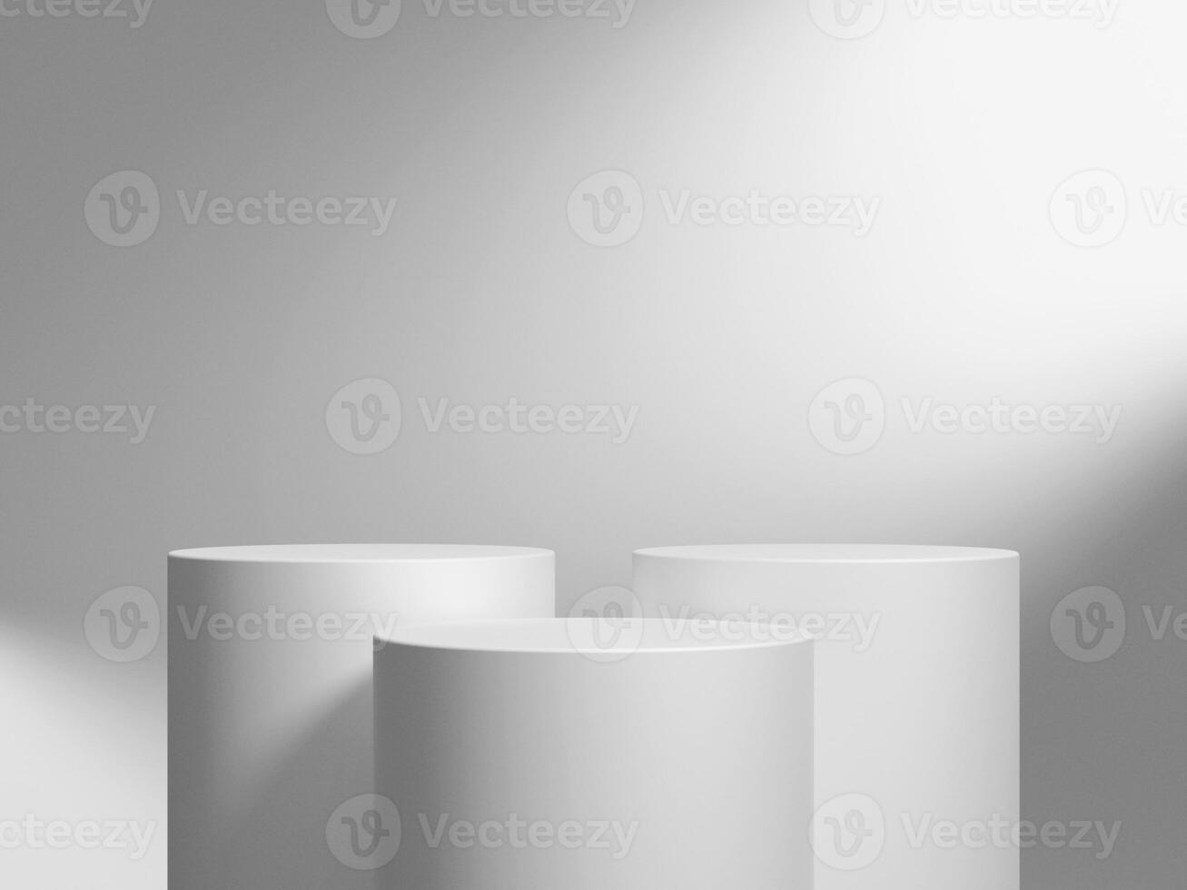 3d display product minimal scene with geometric podium platform. cylinder background 3d rendering with podium. stand for cosmetic products. Stage showcase on pedestal photo