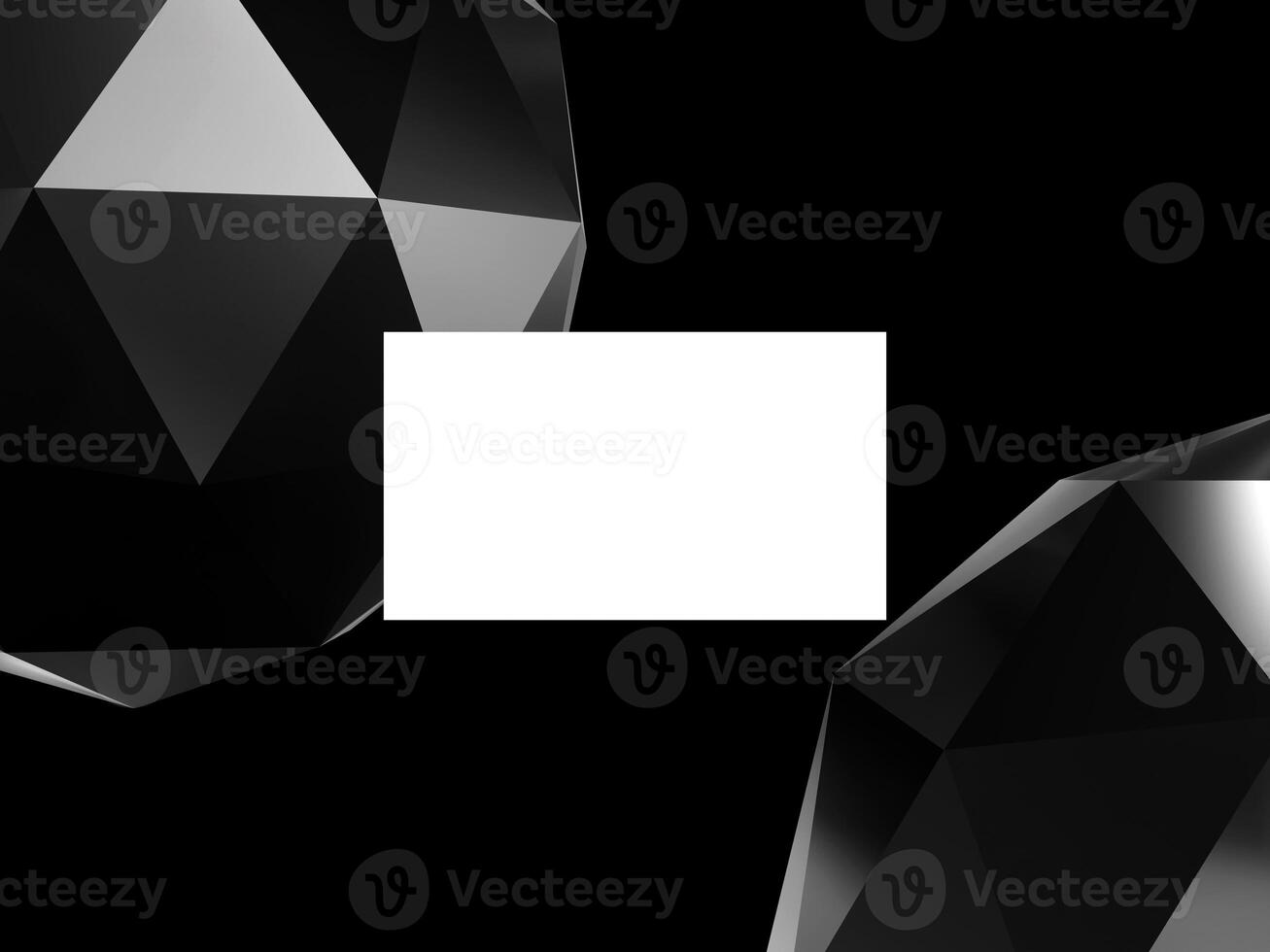 Elegant business card on black metal background photo