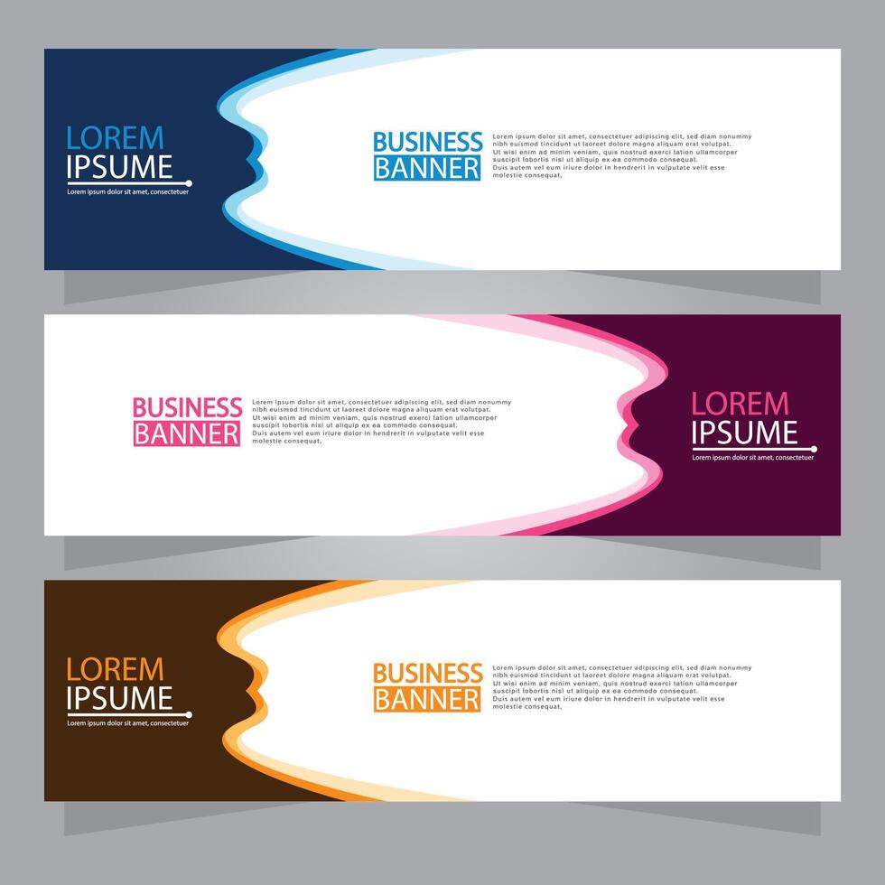 Vector abstract design web banner template. Web Design Elements - Header Design. Abstract geometric web banner template on grey background.