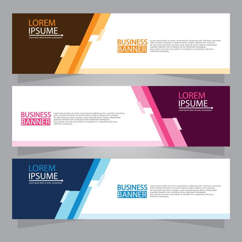 Vector abstract design web banner template. Web Design Elements - Header Design. Abstract geometric web banner template on grey background.