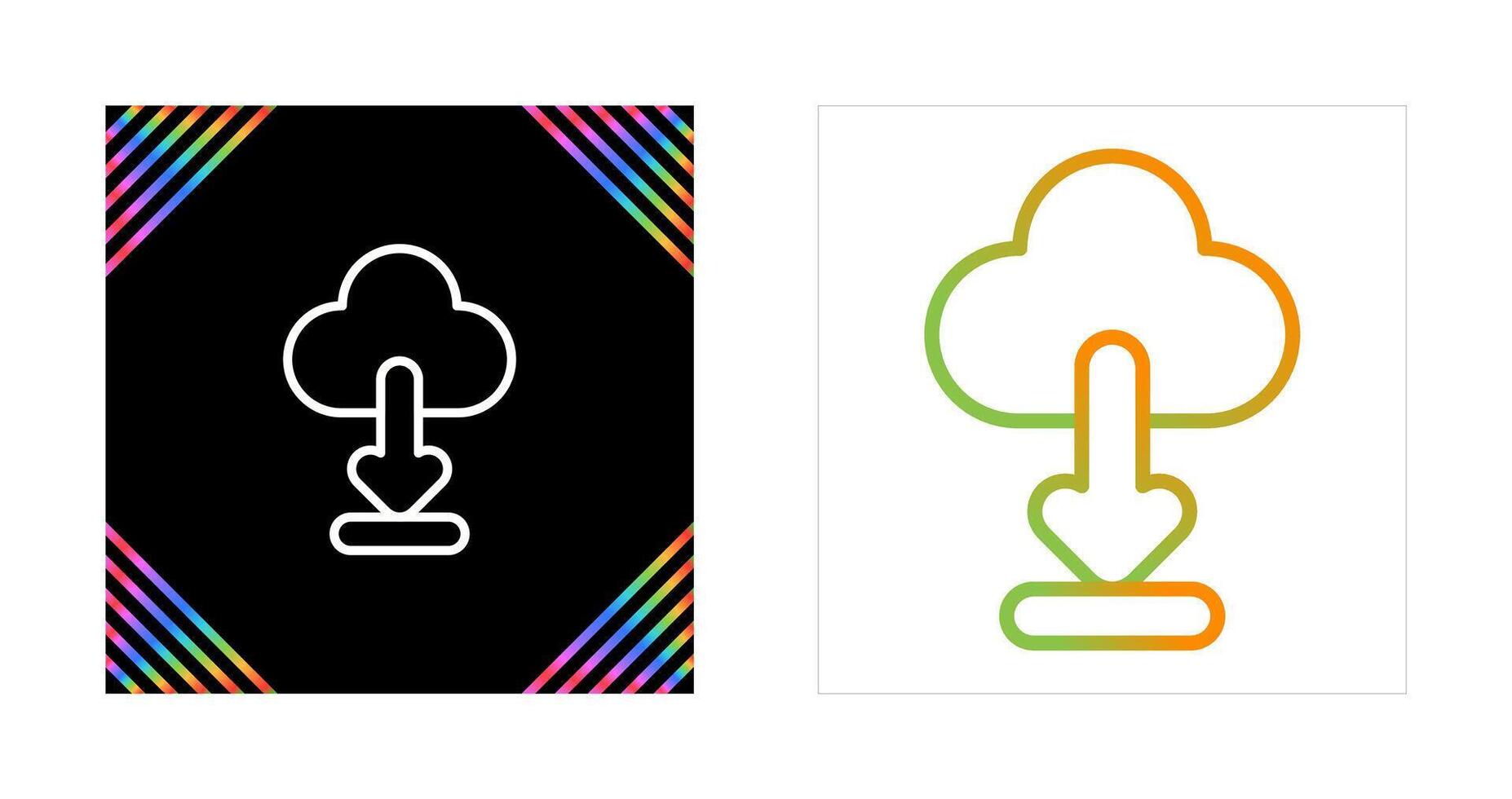 Cloud Download Vector Icon