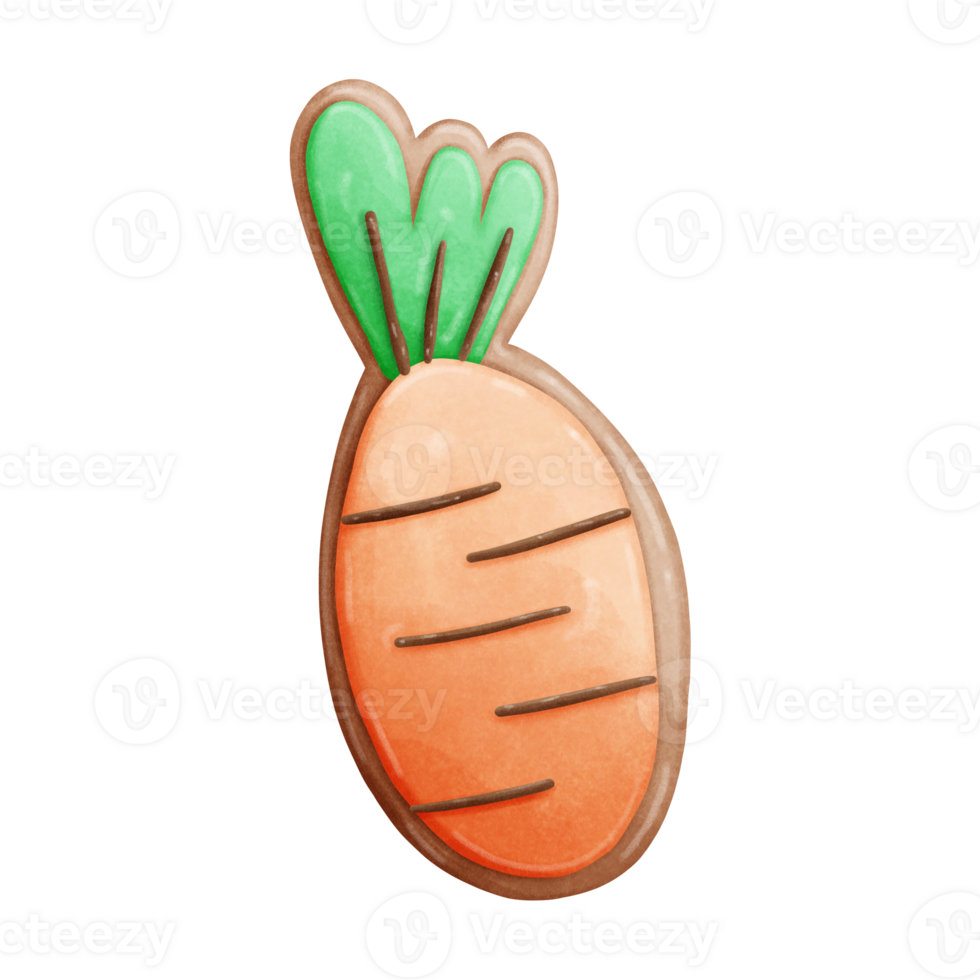Easter Carrot Cookie and Rabbit Clipart, Easter Cookie Hand Drawing, Easter Cookie Dessert Cartoon, Cute Carrot and Rabbit Cartoon png