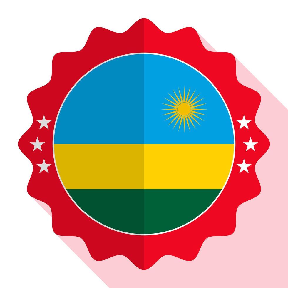 Rwanda quality emblem, label, sign, button. Vector illustration.