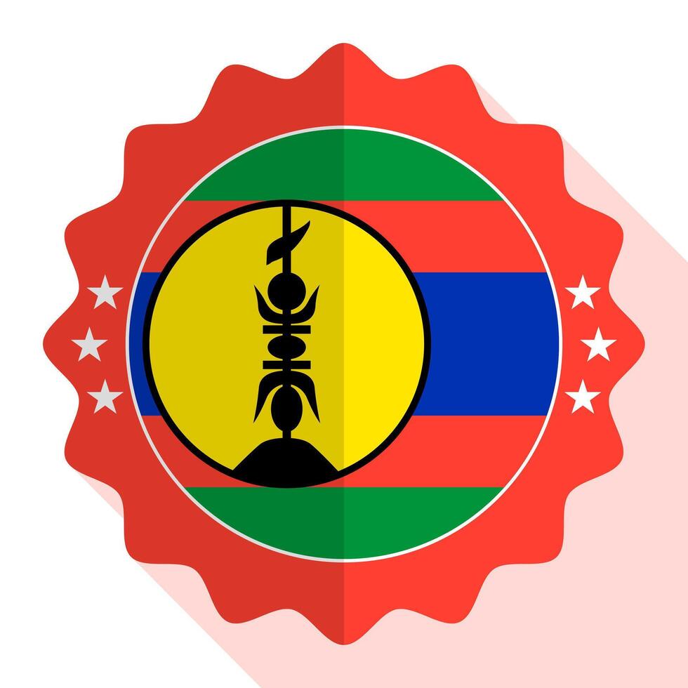 New Caledonia quality emblem, label, sign, button. Vector illustration.