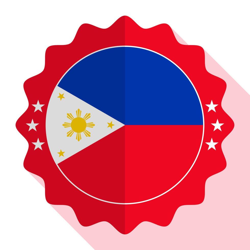 Philippines quality emblem, label, sign, button. Vector illustration.
