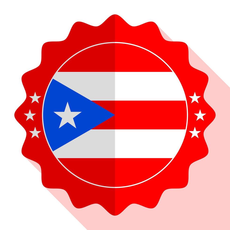 puerto rico calidad emblema, etiqueta, firmar, botón. vector ilustración.