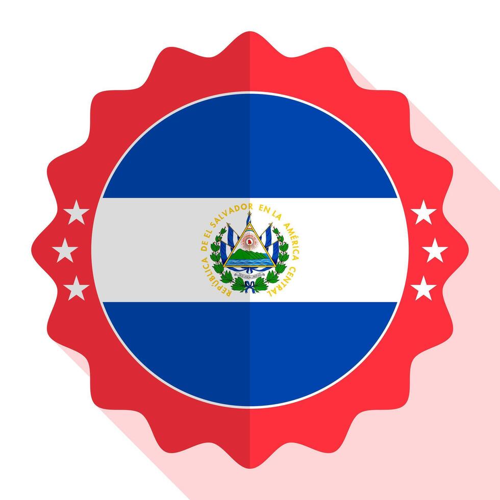 El Salvador quality emblem, label, sign, button. Vector illustration.