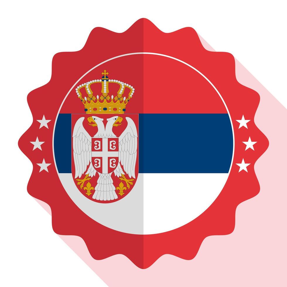 serbia calidad emblema, etiqueta, firmar, botón. vector ilustración.