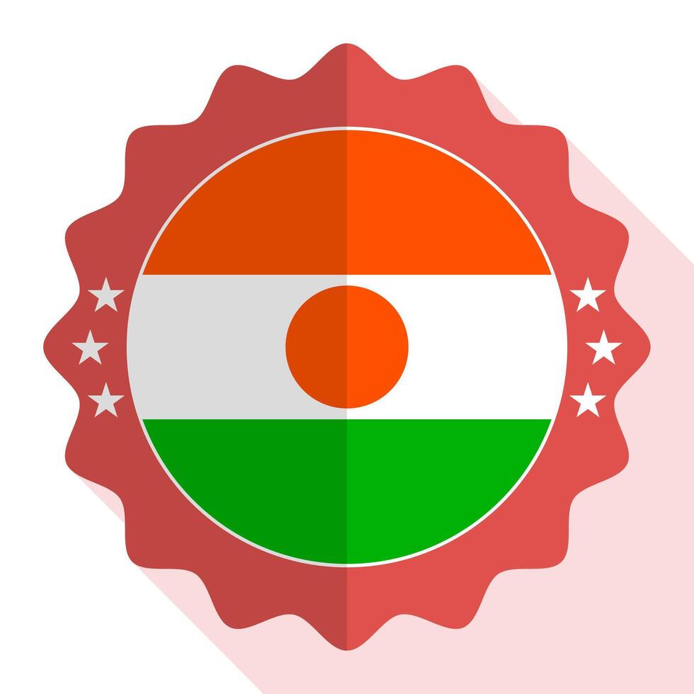 Niger quality emblem, label, sign, button. Vector illustration.