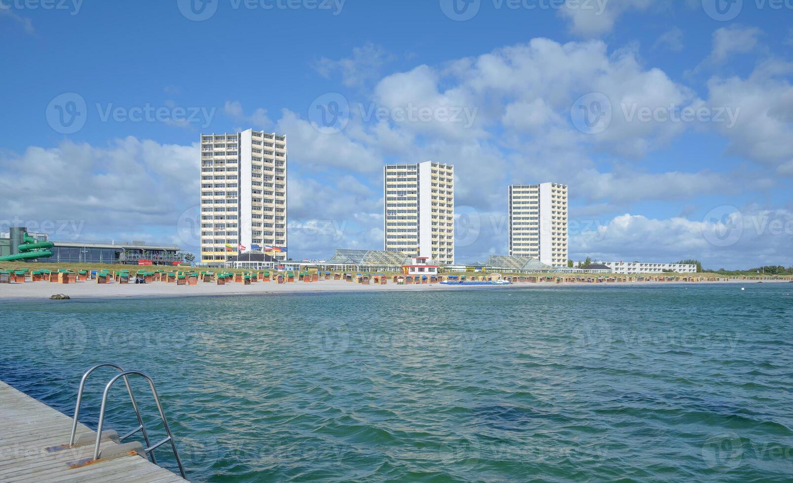 playa recurso de burgtiefe en fehmarn a báltico mar, Alemania foto