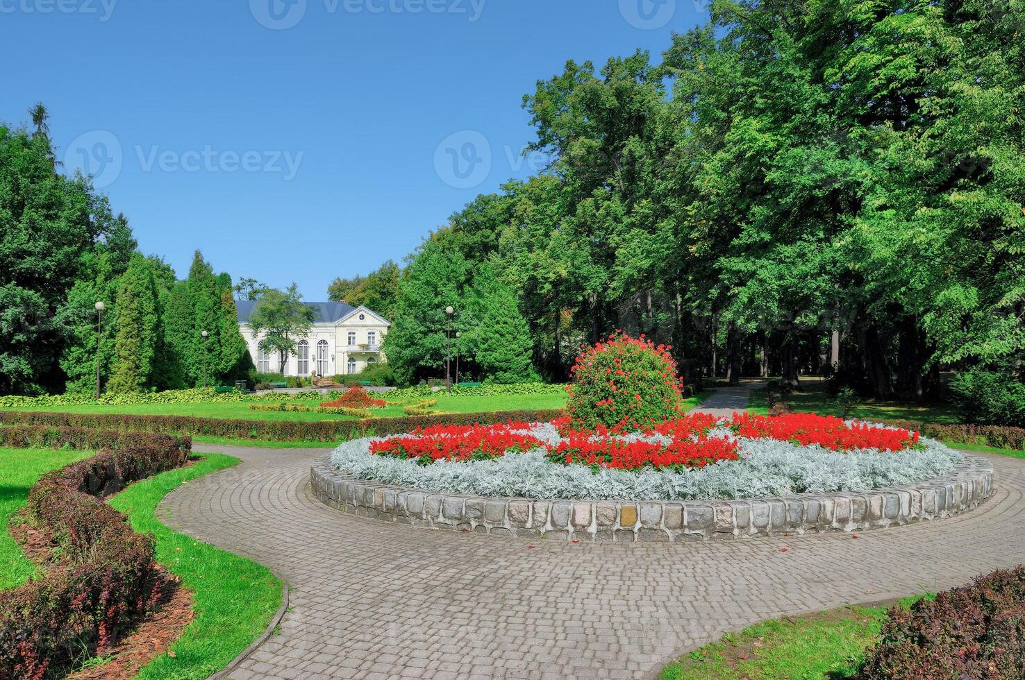 public Park in popular Health Resort of Bad Warmbrunn resp.Cieplice,Jelenia Gora,Poland photo