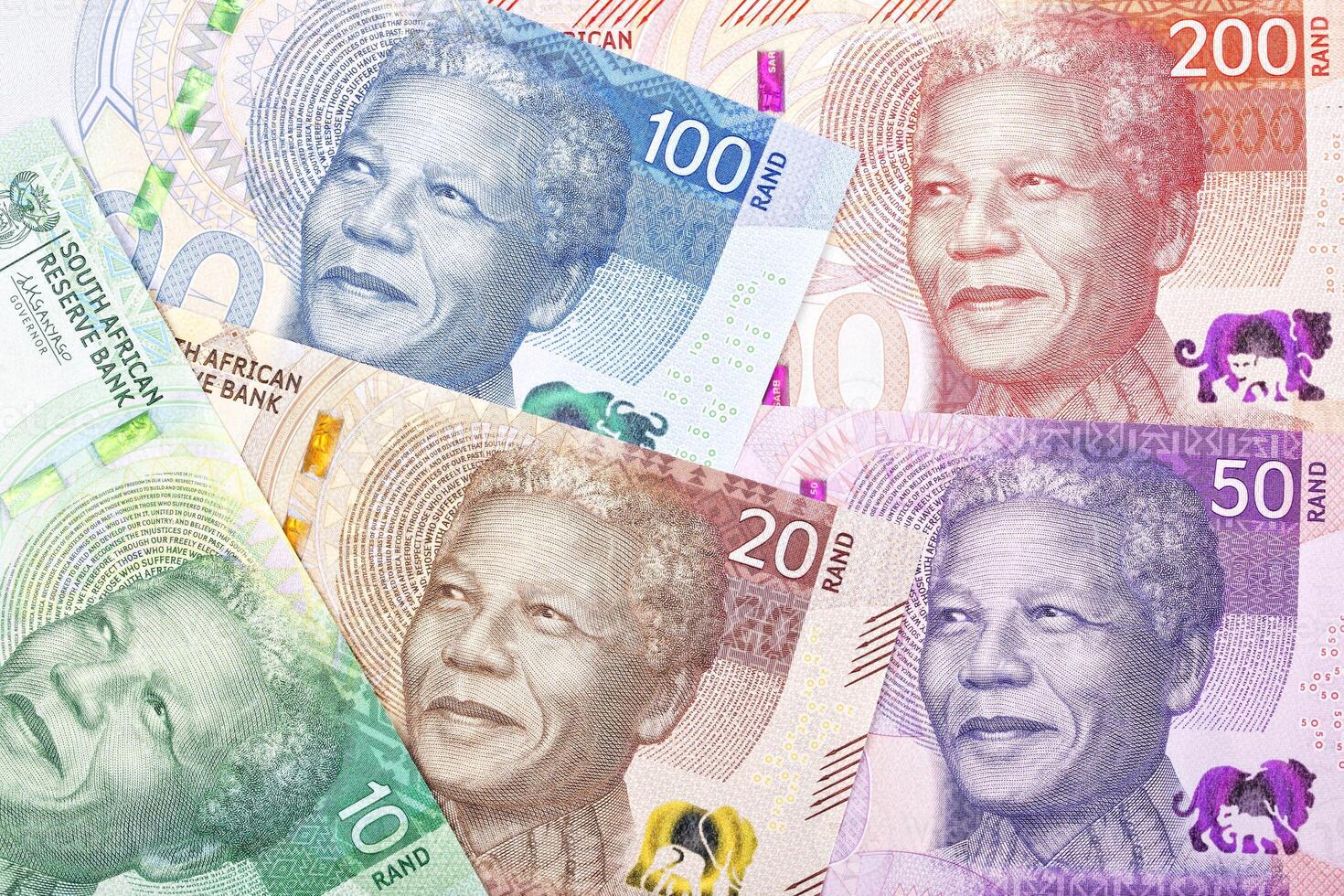 South African rand a new serie of banknotes photo