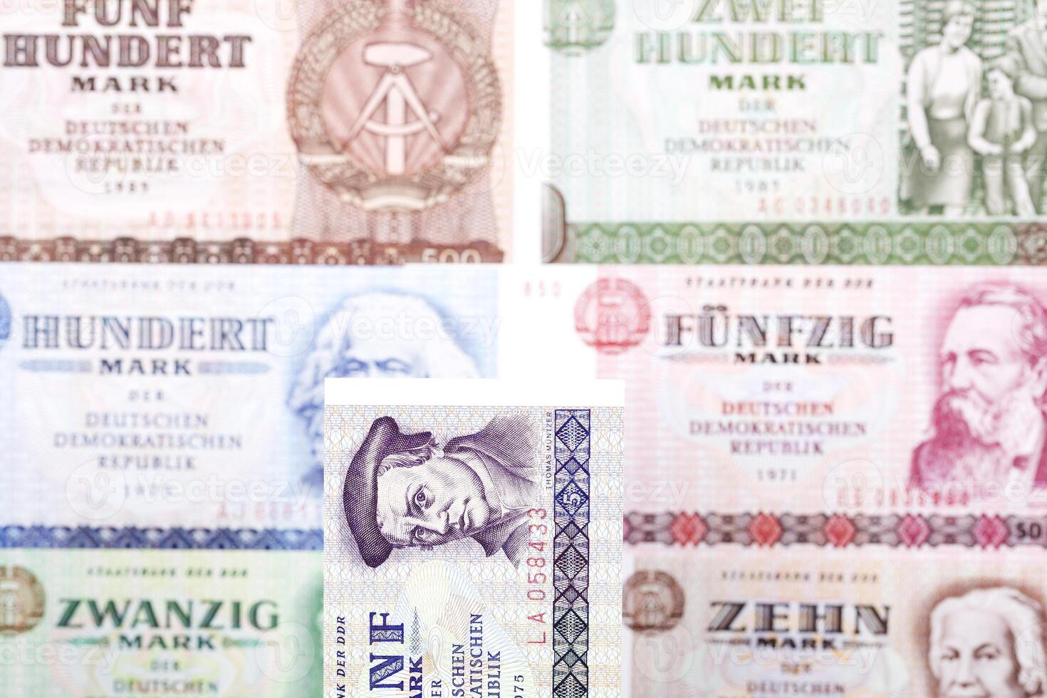 Old Eastern Germany money a business background photo