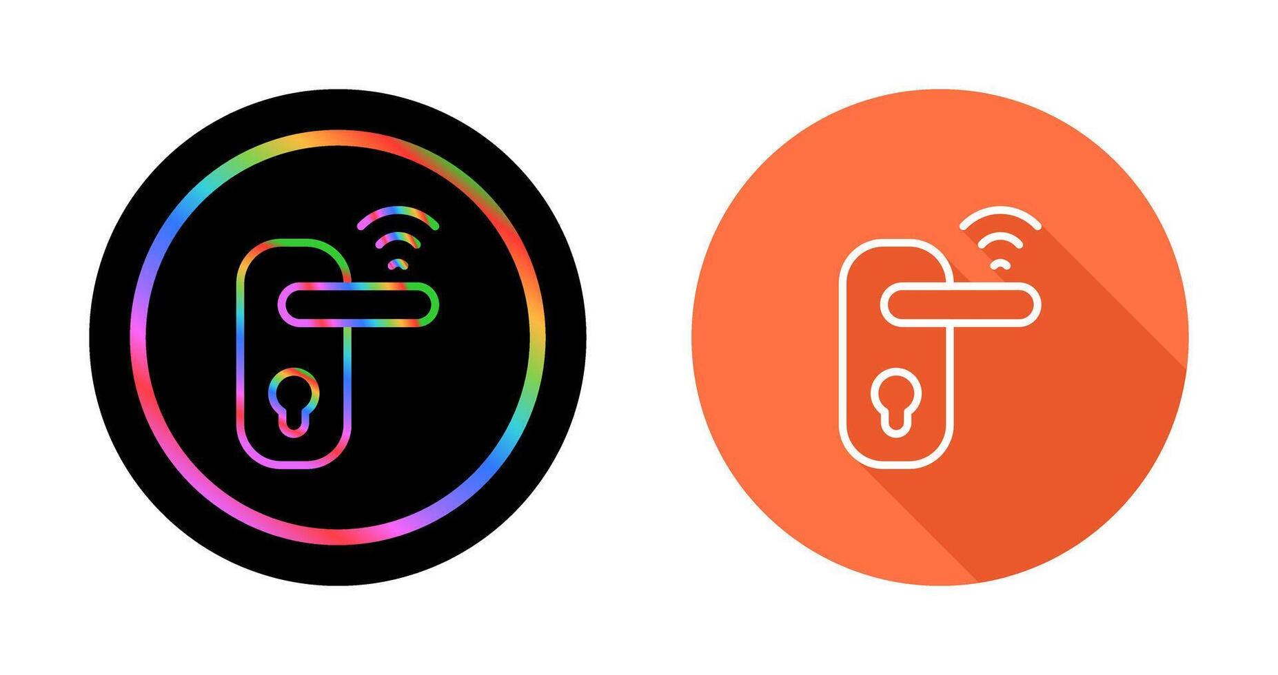 Smart Door Lock Vector Icon