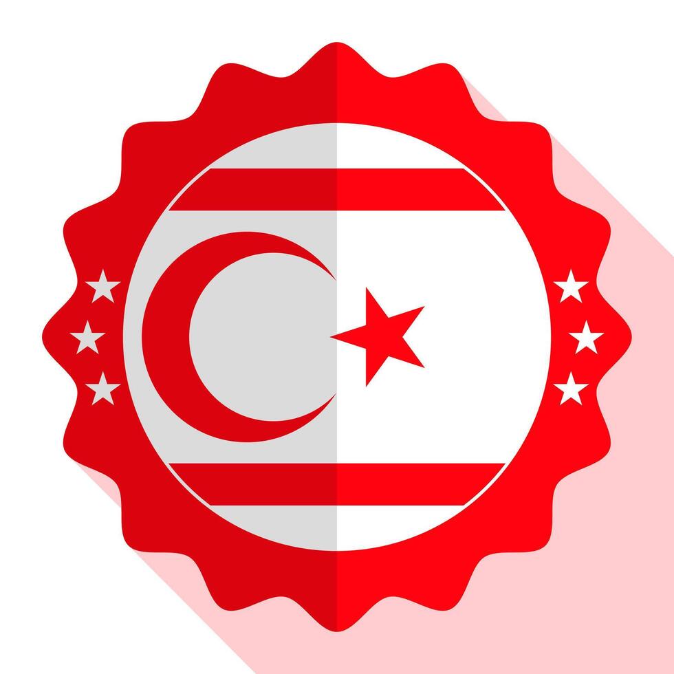 del Norte Chipre calidad emblema, etiqueta, firmar, botón. vector ilustración.