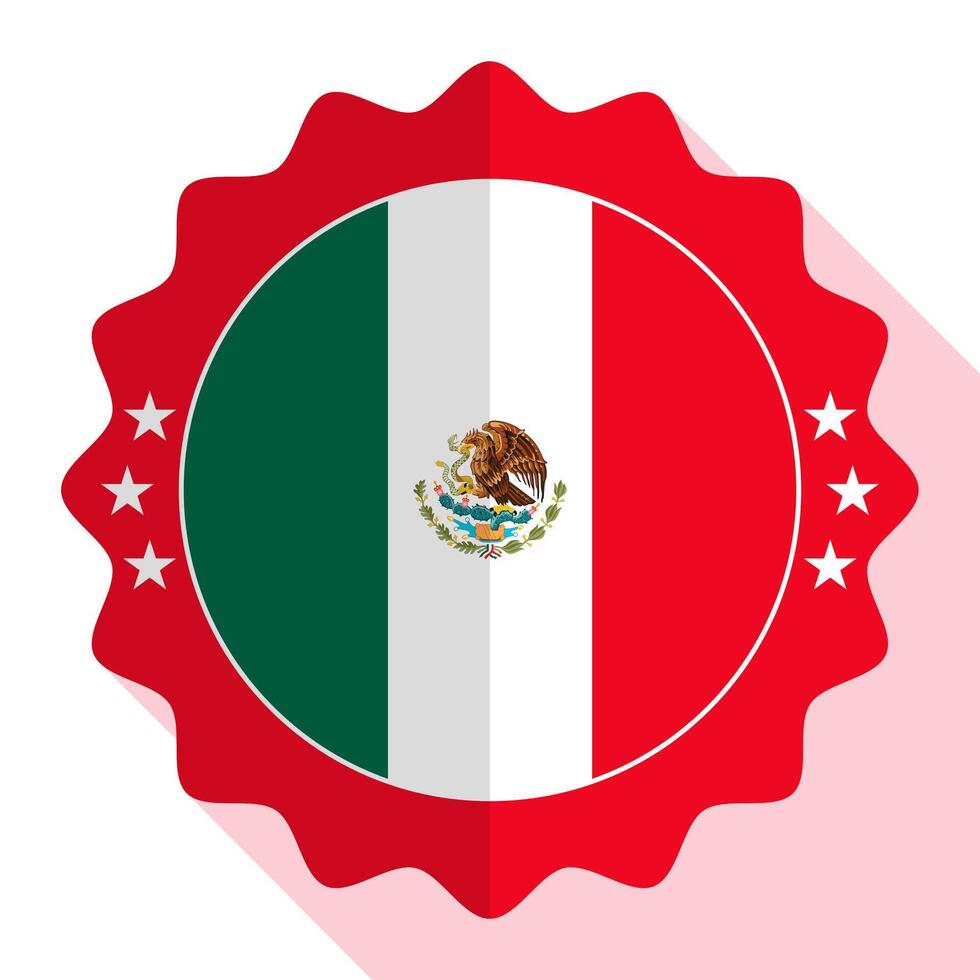 Mexico quality emblem, label, sign, button. Vector illustration.