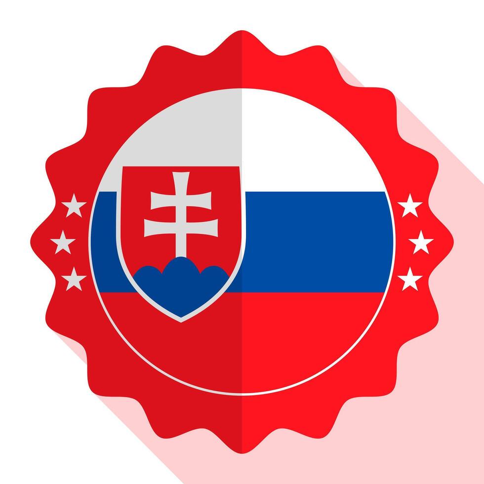 Slovakia quality emblem, label, sign, button. Vector illustration.