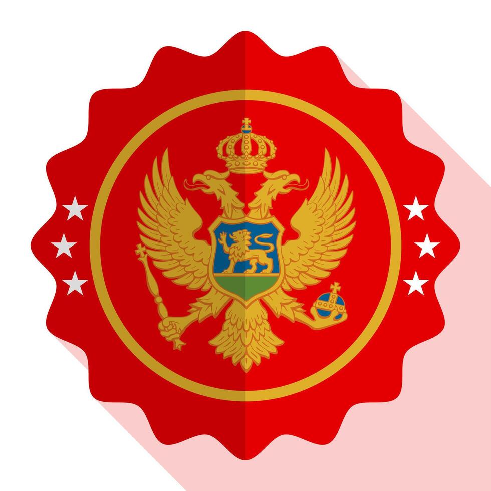montenegro calidad emblema, etiqueta, firmar, botón. vector ilustración.