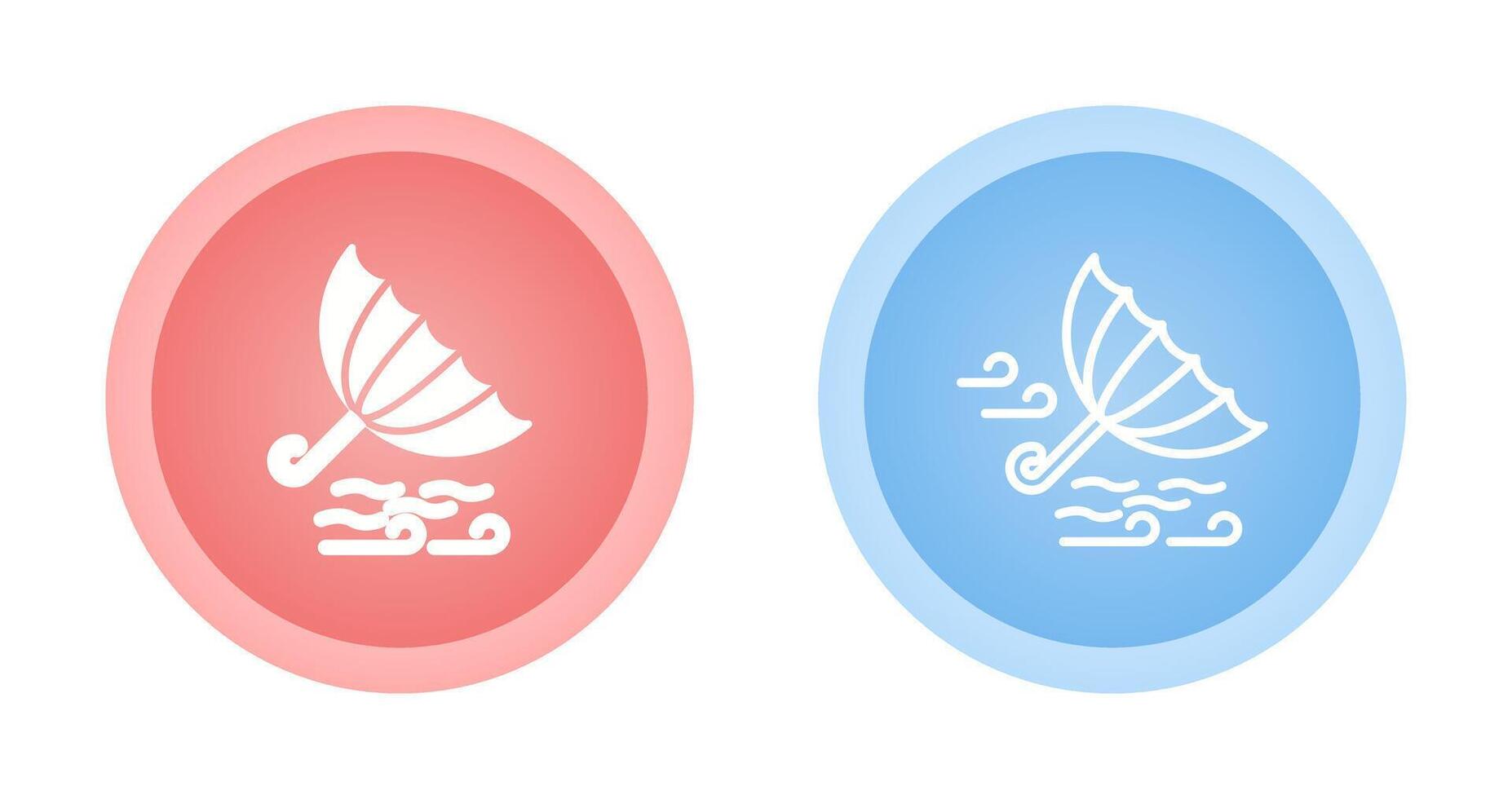 Windy Weather Vector Icon