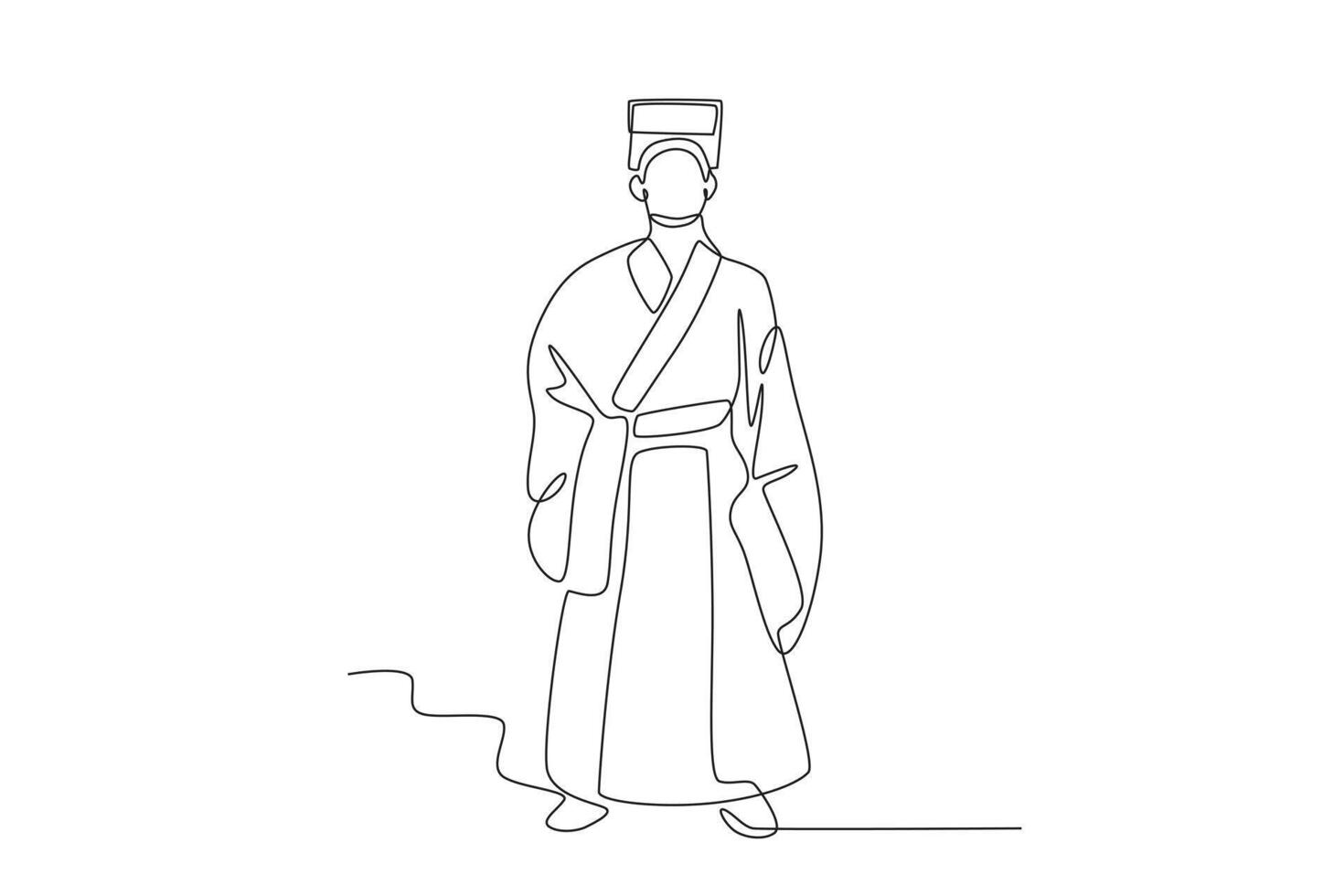 A man wearing Hanfu clothing vector