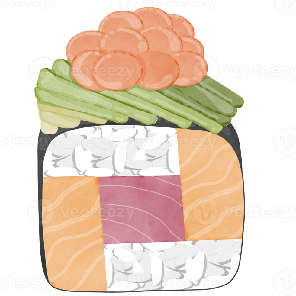 Sushi illustration healthy food png