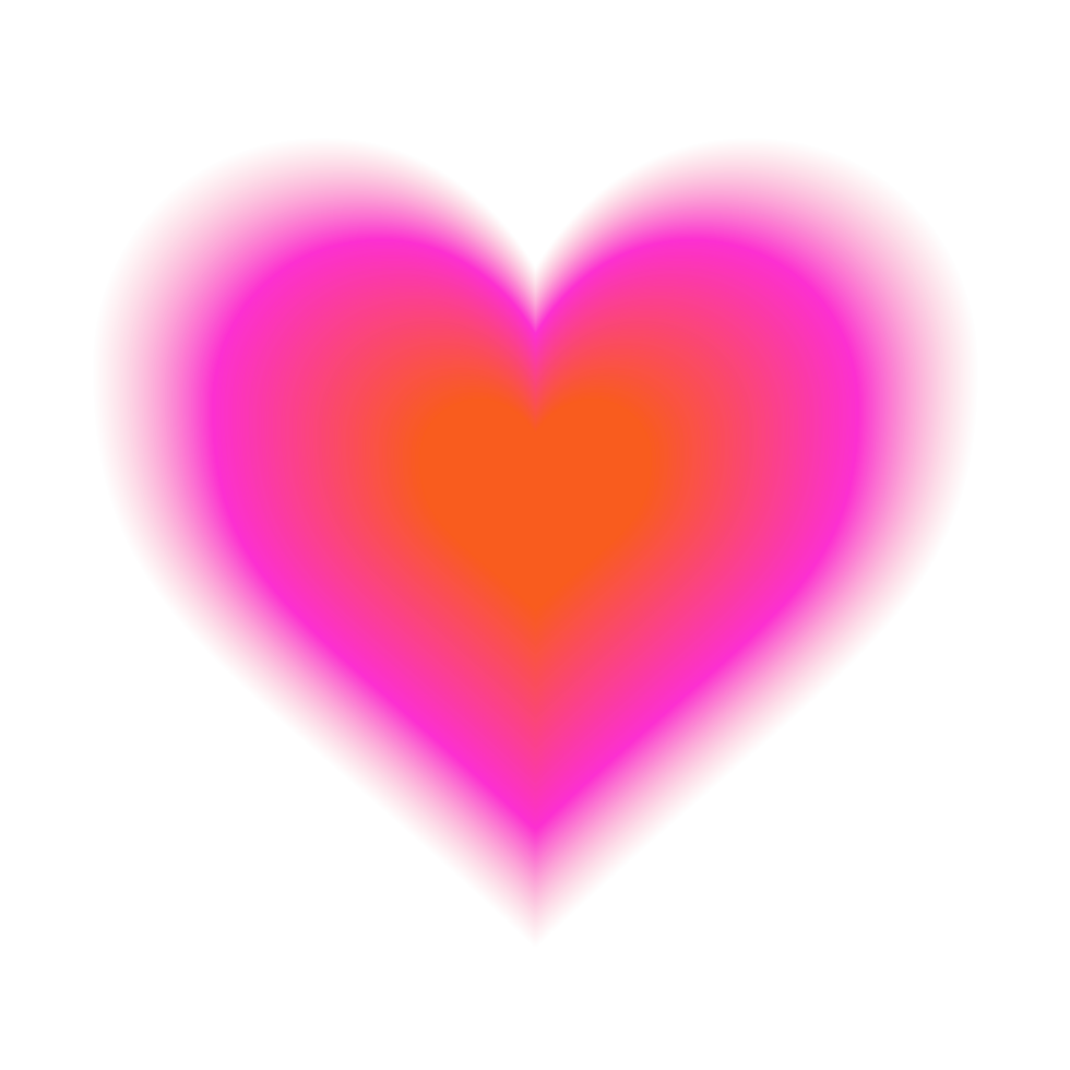 Gradient heart shape, Valentine day, Birthday design, Wedding anniversary background. Party, Festive romantic decoration element. Multi colors heart. png