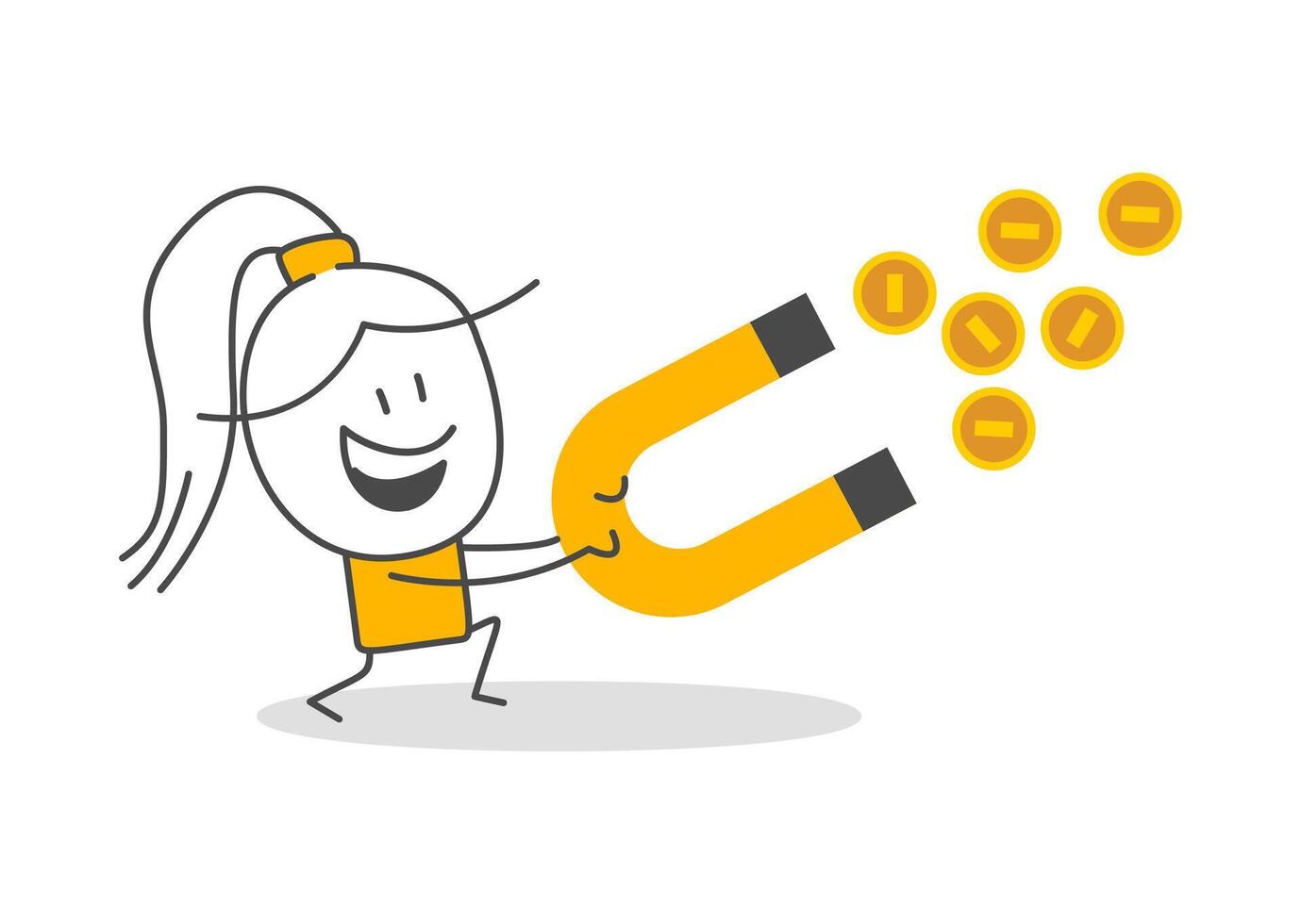 Stick figures. Office people. Hand drawn doodle line art cartoon design character. vector
