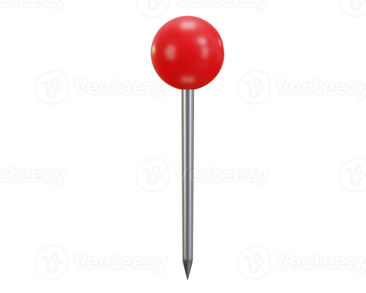 push pin icon 3d rendering illustration png