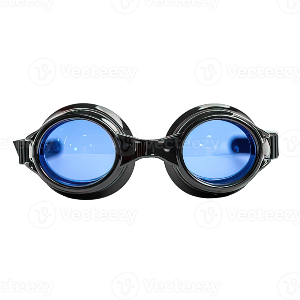 AI generated front view of swimming goggles isolated on transparent background ,generative ai png