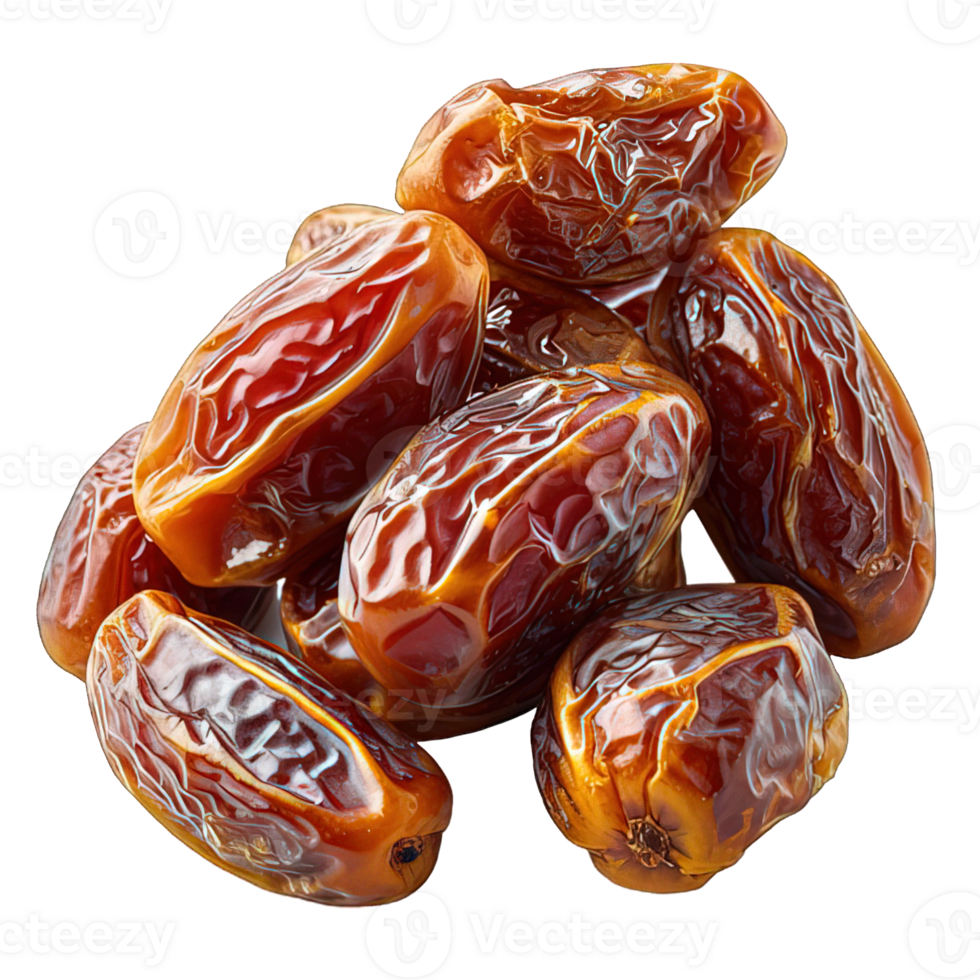 AI generated Arabic dates isolated on transparent background ,date fruit png ,generative ai