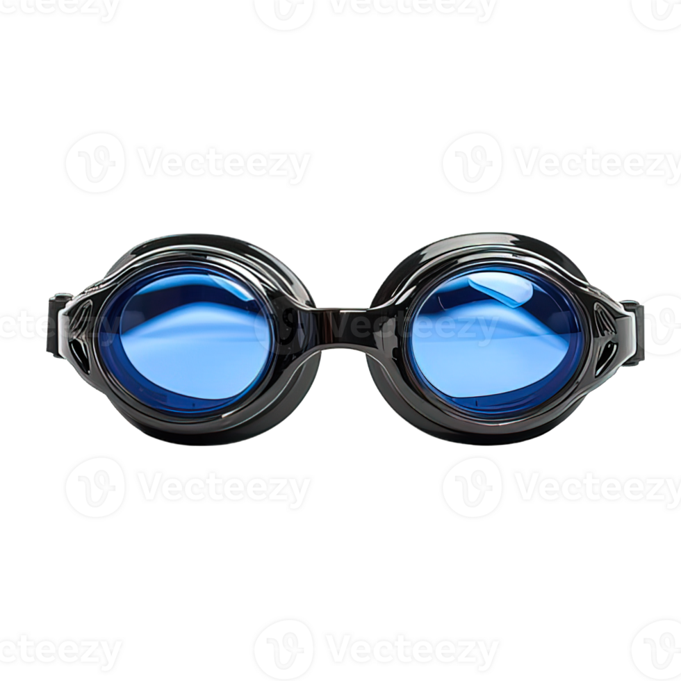 AI generated front view of swimming goggles isolated on transparent background ,generative ai png